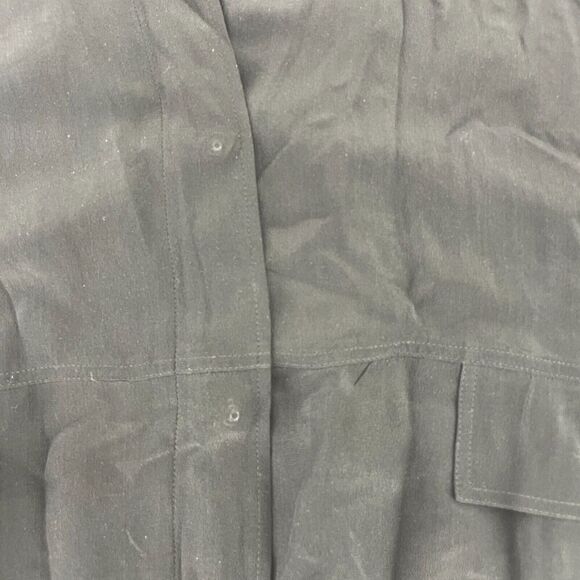 Eileen Fisher Jacket Women's Small Black 100% Silk Pockets Full Zip Long Sleeve - Picture 12 of 13